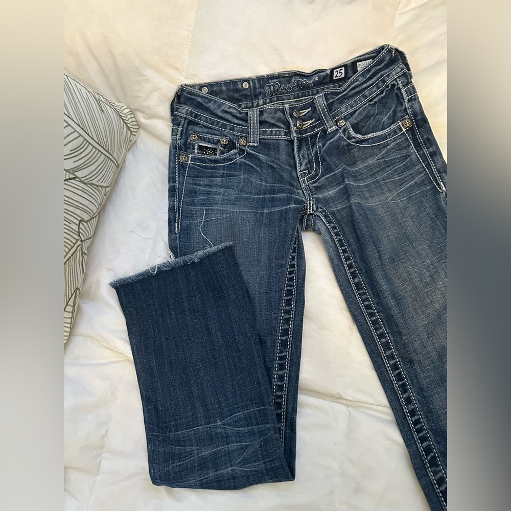 Miss me Women's Blue Jeans size 25 boot - Picture 3 of 7